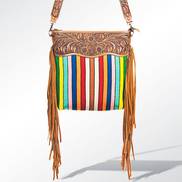 American Darling Cross Body Hand Tooled Saddle Blanket Genuine Leather Western Women Bag Handbag Purse | Crossbody for Cute